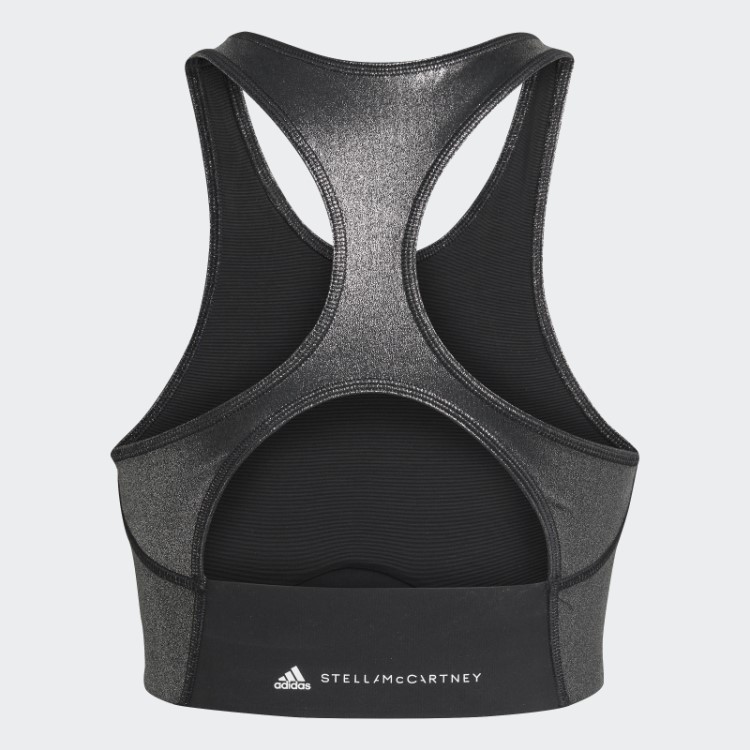 Adidas By Stella Mccartney Top Cropped Preto Fashion Preto