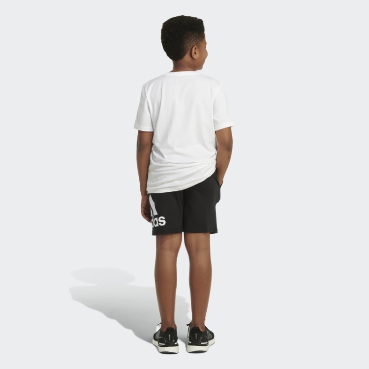 Distintivo French Terry Preto Adidas Essencial De Shorts Esportivos