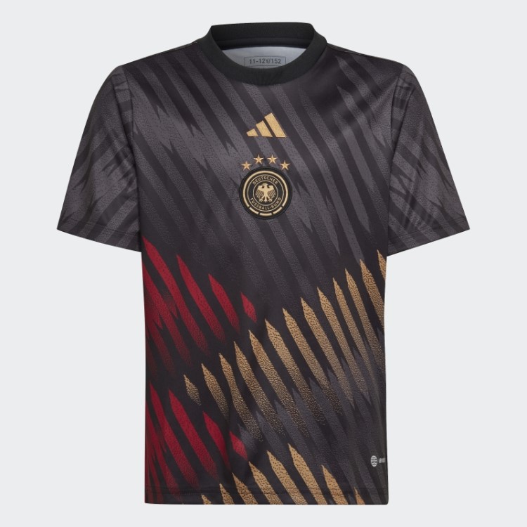 Camisa Pré-jogo Alemanha 22 Preta Adidas
