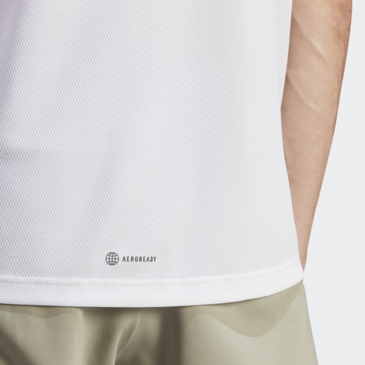 Camiseta Treino Base Logo Adidas Branca