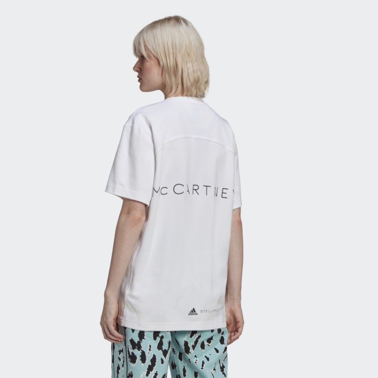 Adidas By Stella Mccartney Camiseta Com Logo Fashion Branca