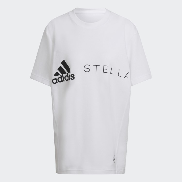 Adidas By Stella Mccartney Camiseta Com Logo Fashion Branca