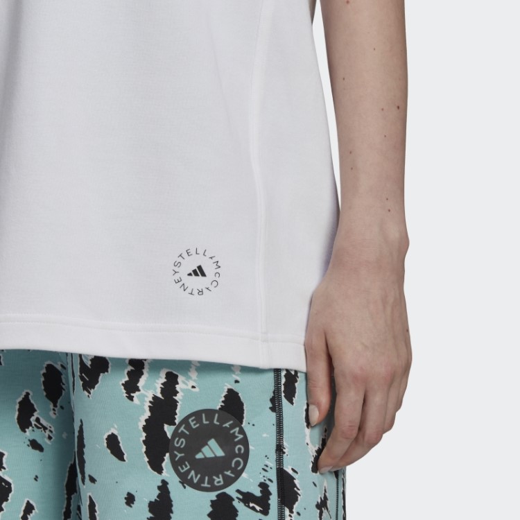 Adidas By Stella Mccartney Camiseta Com Logo Fashion Branca