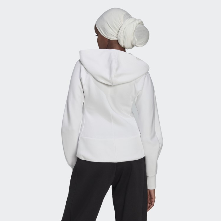 Moletom Branco Com Capuz E Zíper Missão Slim Fit Adidas