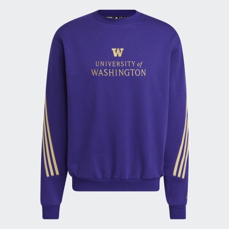 Moletom Roxo Universitário Com As Três Listras Da Adidas