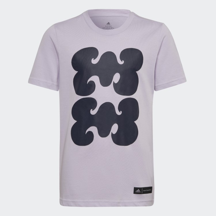 Camiseta Com Estampa Roxa Adidas Marimekko
