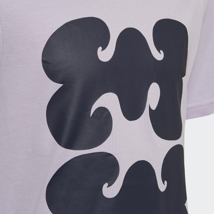 Camiseta Com Estampa Roxa Adidas Marimekko