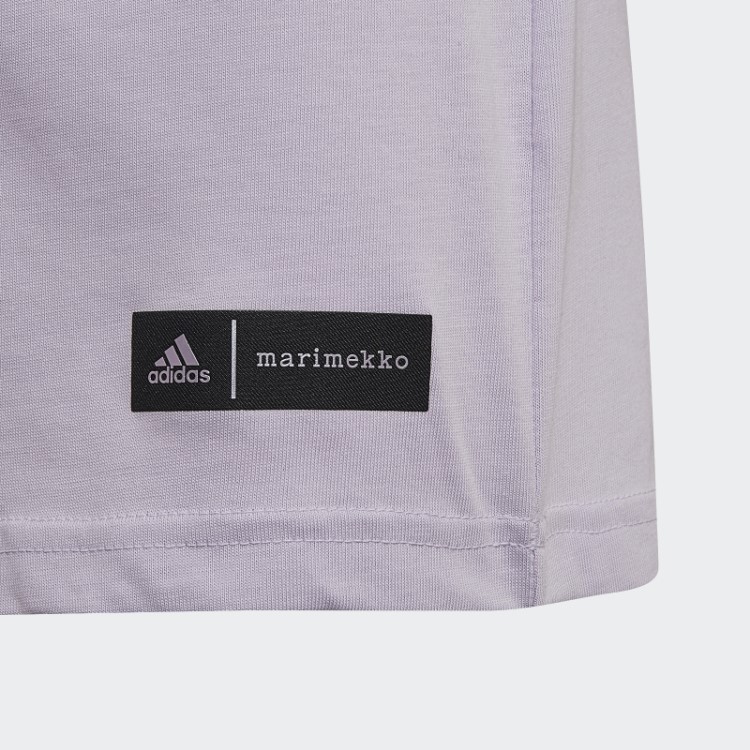 Camiseta Com Estampa Roxa Adidas Marimekko