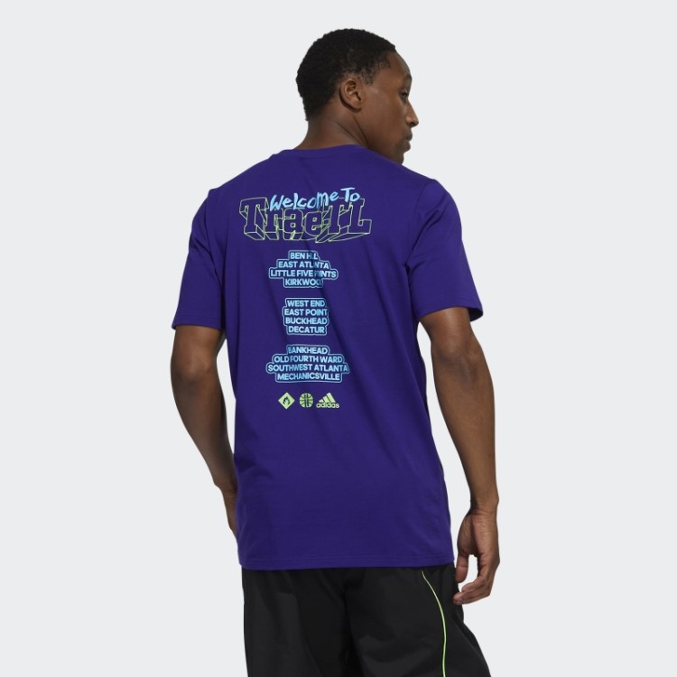 Camiseta Gráfica Trae Adidas Roxa
