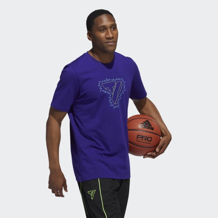 Camiseta Gráfica Trae Adidas Roxa