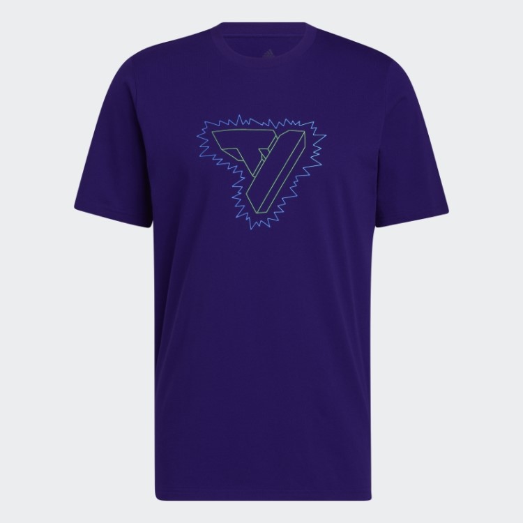 Camiseta Gráfica Trae Adidas Roxa