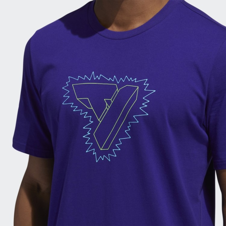Camiseta Gráfica Trae Adidas Roxa