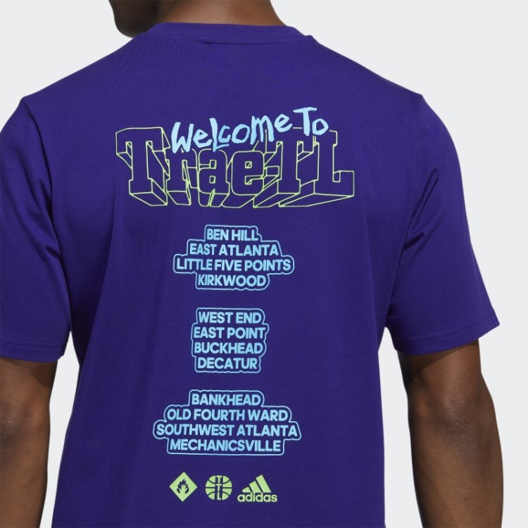 Camiseta Gráfica Trae Adidas Roxa