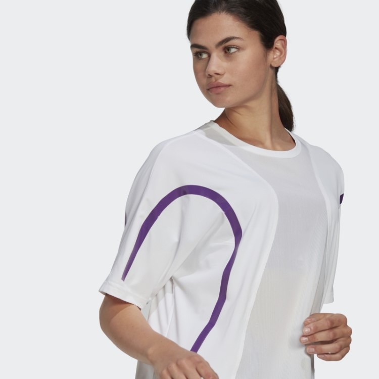 Adidas By Stella Mccartney Truepace Camiseta Soltinha Fashion Branca