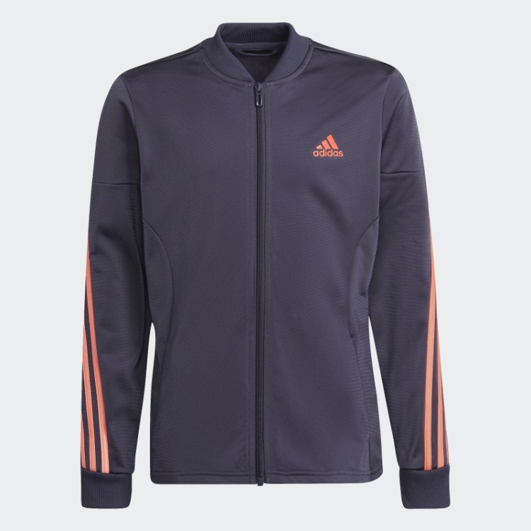 Adidas Agasalho De Treino Em Poliéster Com As Três Listras Azul Marinho Aeroready