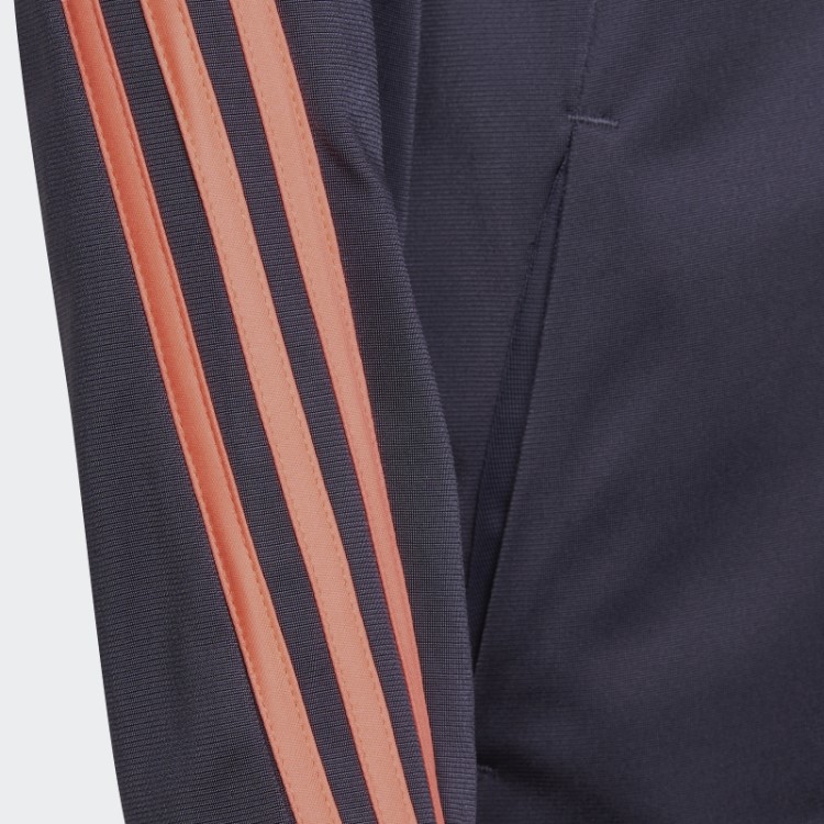 Adidas Agasalho De Treino Em Poliéster Com As Três Listras Azul Marinho Aeroready