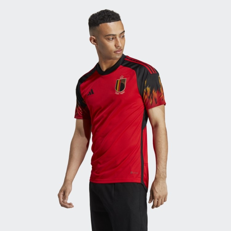 Adidas Belgium 22 Camisa Preta Em Casa