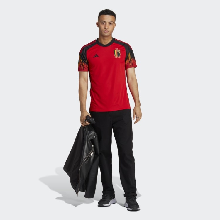 Adidas Belgium 22 Camisa Preta Em Casa