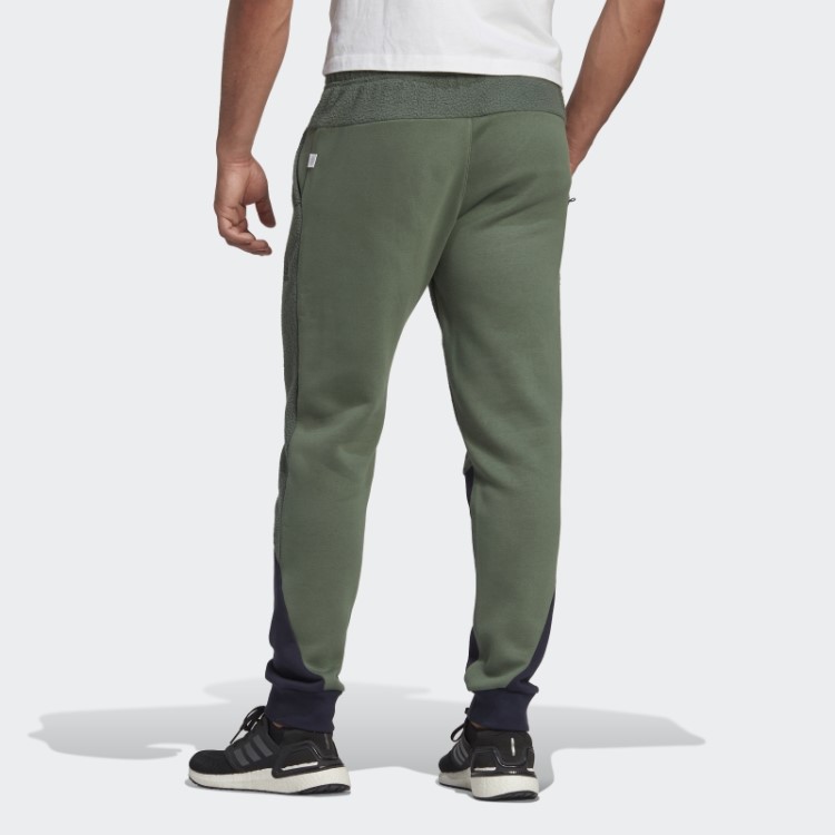 Calça De Lã Sherpa Colorblock Verde óxido Adidas