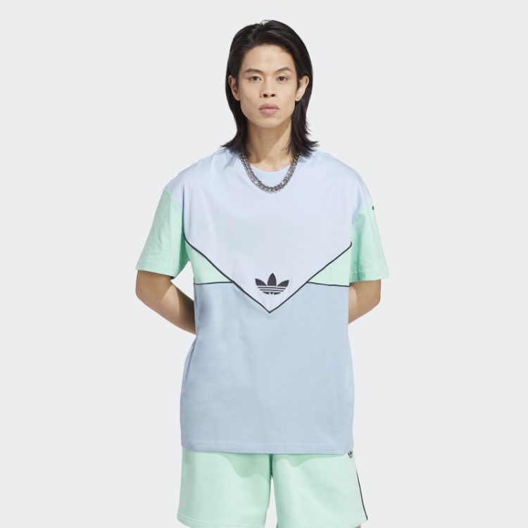 Camiseta Adicolor Arquivo Sazonal Adidas Blue Dawn