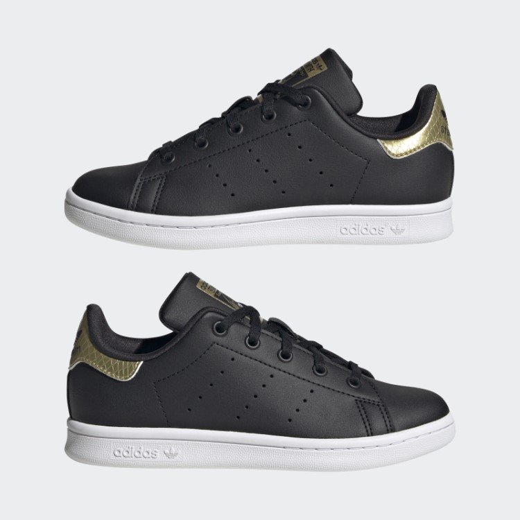 Sapatos Adidas Stan Smith Dourados Da Moda