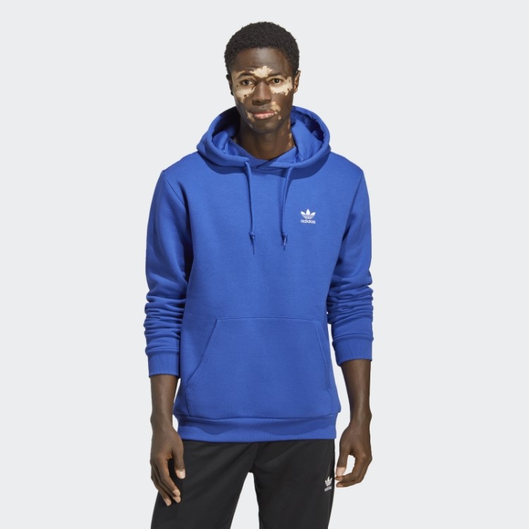 Moletom Com Capuz Azul Trefoil Essencial Adidas