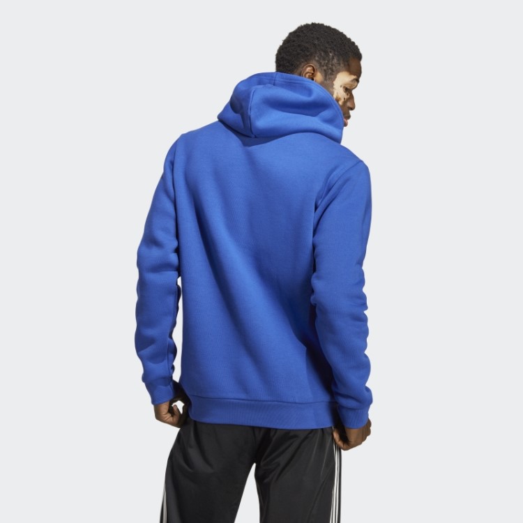 Moletom Com Capuz Azul Trefoil Essencial Adidas