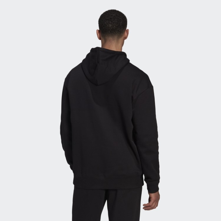 Essentials FeelVivid Moletom De Lã De Algodão Ombros Caídos Adidas Preto