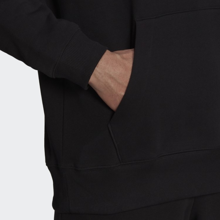 Essentials FeelVivid Moletom De Lã De Algodão Ombros Caídos Adidas Preto