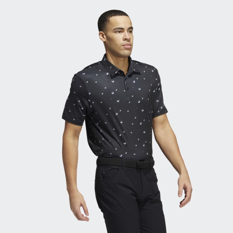 Camisa Polo Preta Com Estampa Allover Adidas Ultimate365