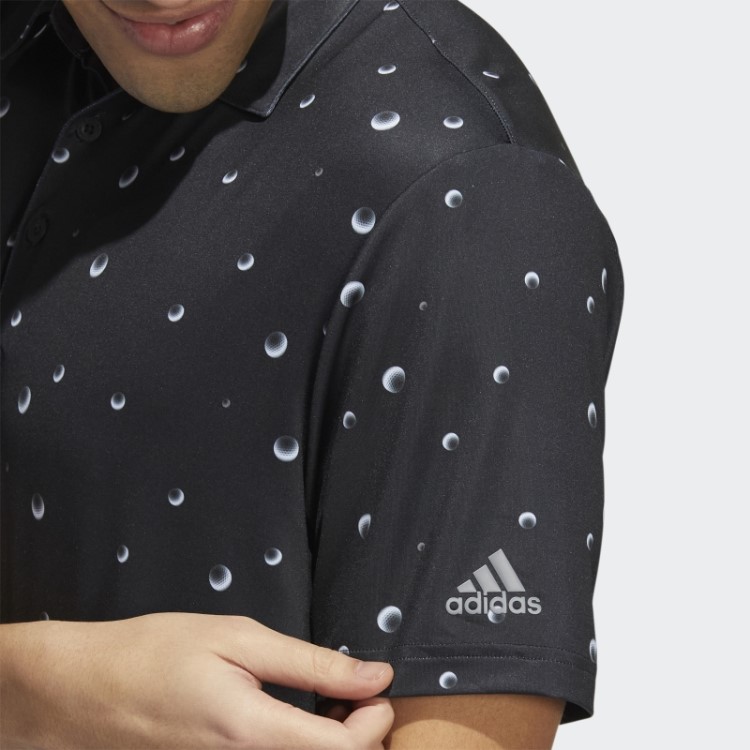 Camisa Polo Preta Com Estampa Allover Adidas Ultimate365