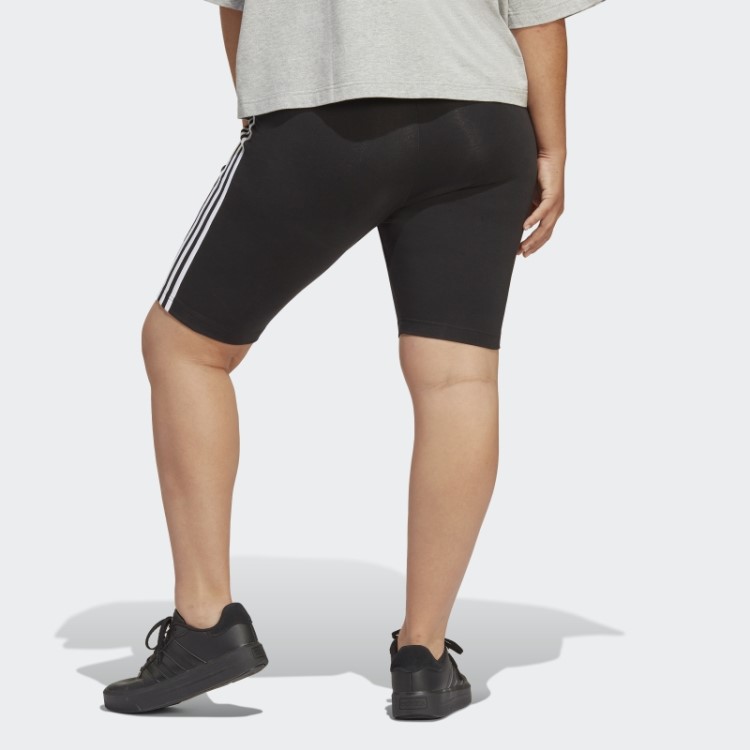 Bermuda Ciclista Com As Três Listras Adidas Essentials (tamanho Grande) Branco
