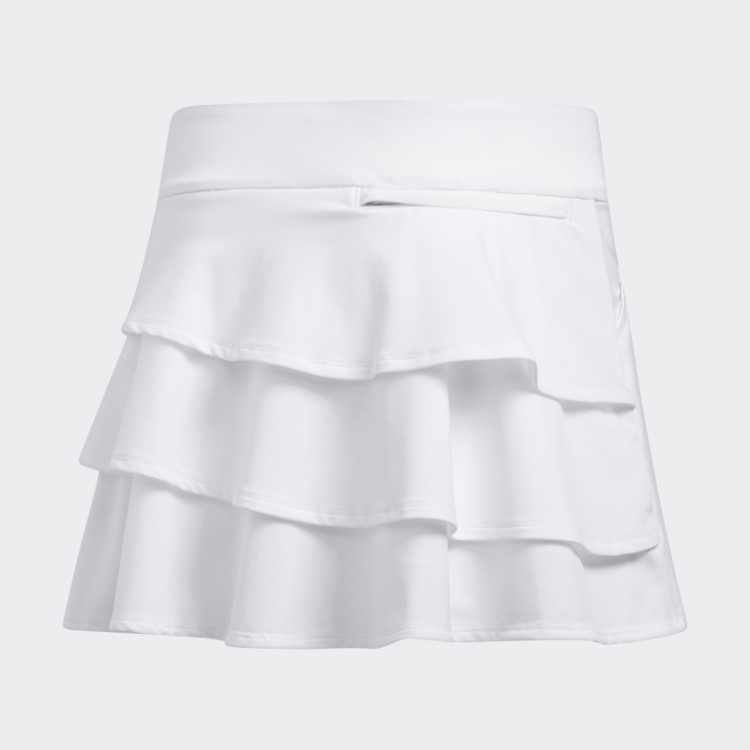 Skort Branco Com Babados Adidas