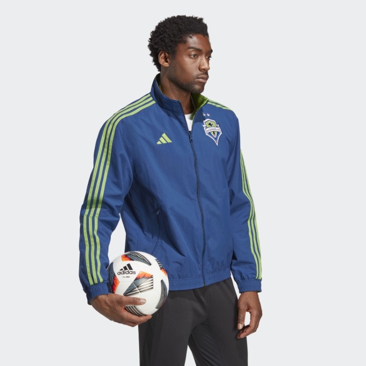 Adidas Seattle Sounders Fc Hino Jaqueta Azul Mistério