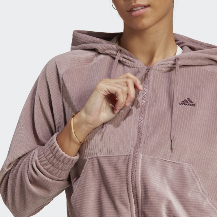 Moletom Aveludado Adidas Hyperglam Roxo