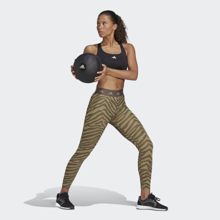 Legging Zebra 7/8 Cintura Alta Hyperglam Techfit Adidas Multicolor