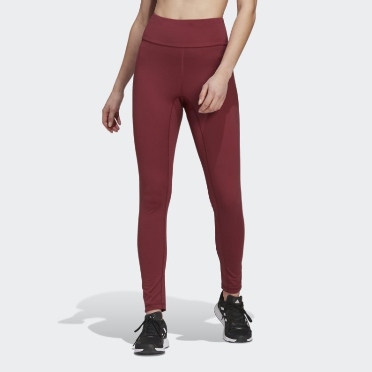 Leggings Quentes Adidas Red Yoga Essentials De Cintura Alta