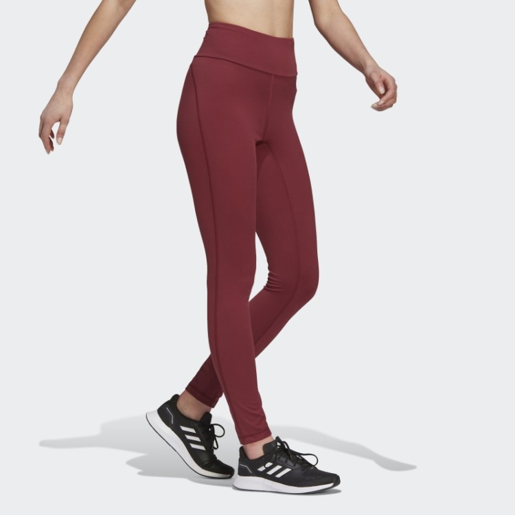 Leggings Quentes Adidas Red Yoga Essentials De Cintura Alta