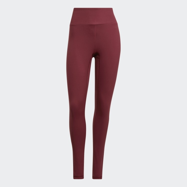Leggings Quentes Adidas Red Yoga Essentials De Cintura Alta