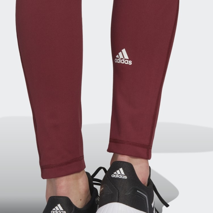 Leggings Quentes Adidas Red Yoga Essentials De Cintura Alta