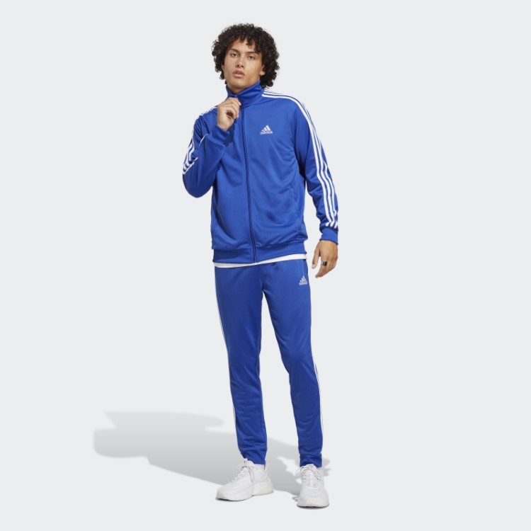 Adidas Basic 3 Listras Agasalho De Treino Azul