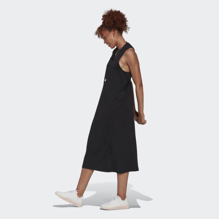 Vestido Canelado Adidas Preto