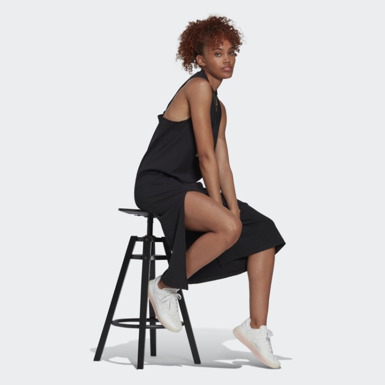 Vestido Canelado Adidas Preto