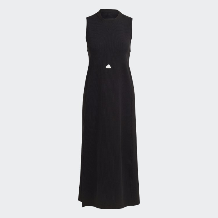 Vestido Canelado Adidas Preto