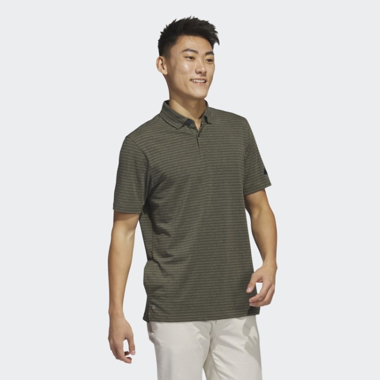 Go-to Camisa Polo Listrada De Golfe Azul Marinho Adidas