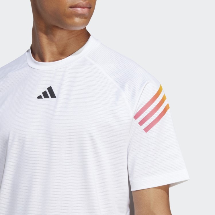 Adidas Train Icons T-shirt De Treino Com As 3 Riscas Branca