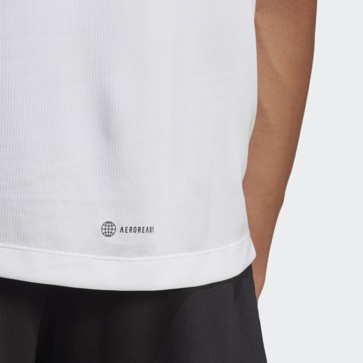Camiseta De Treino Com As Três Listras Branca Train Icons Da Adidas