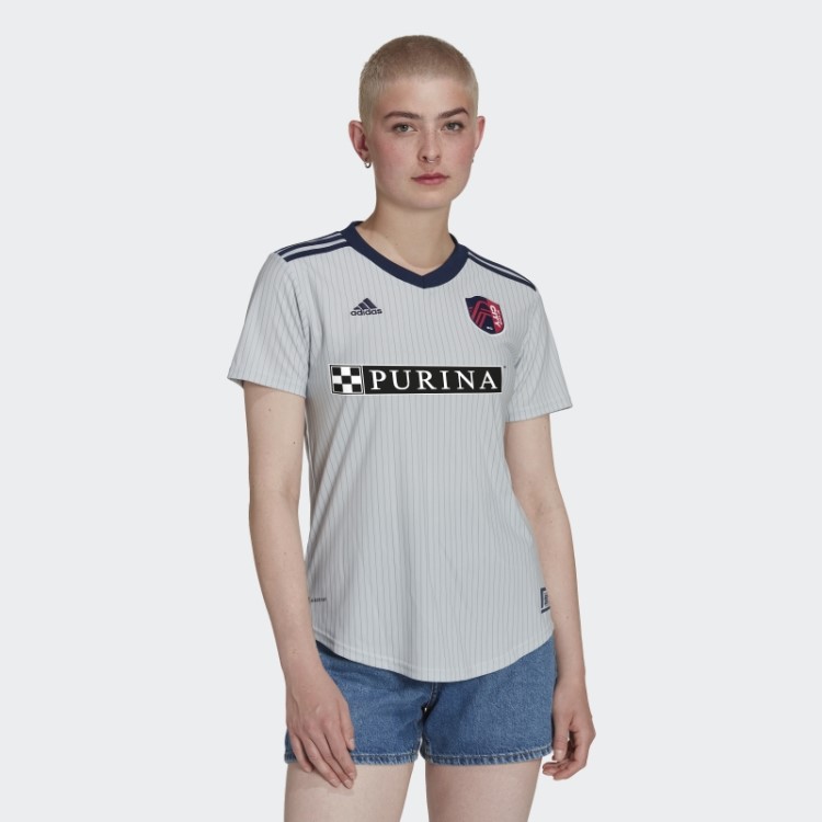 Cinza St. Louis City SC 23 Fora Camisa Adidas