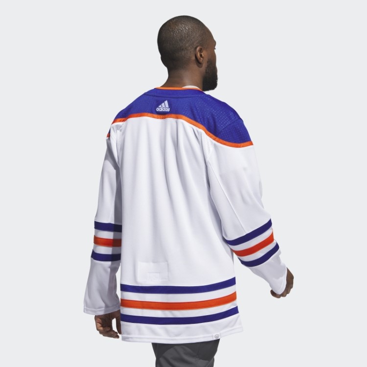 Oilers Away Jersey Autêntico Adidas Branco
