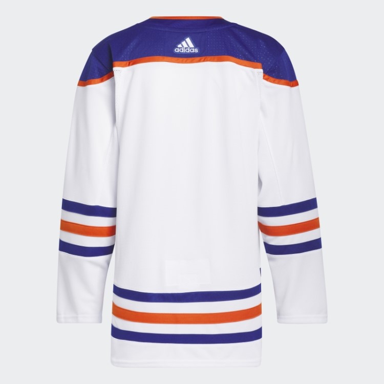 Oilers Away Jersey Autêntico Adidas Branco